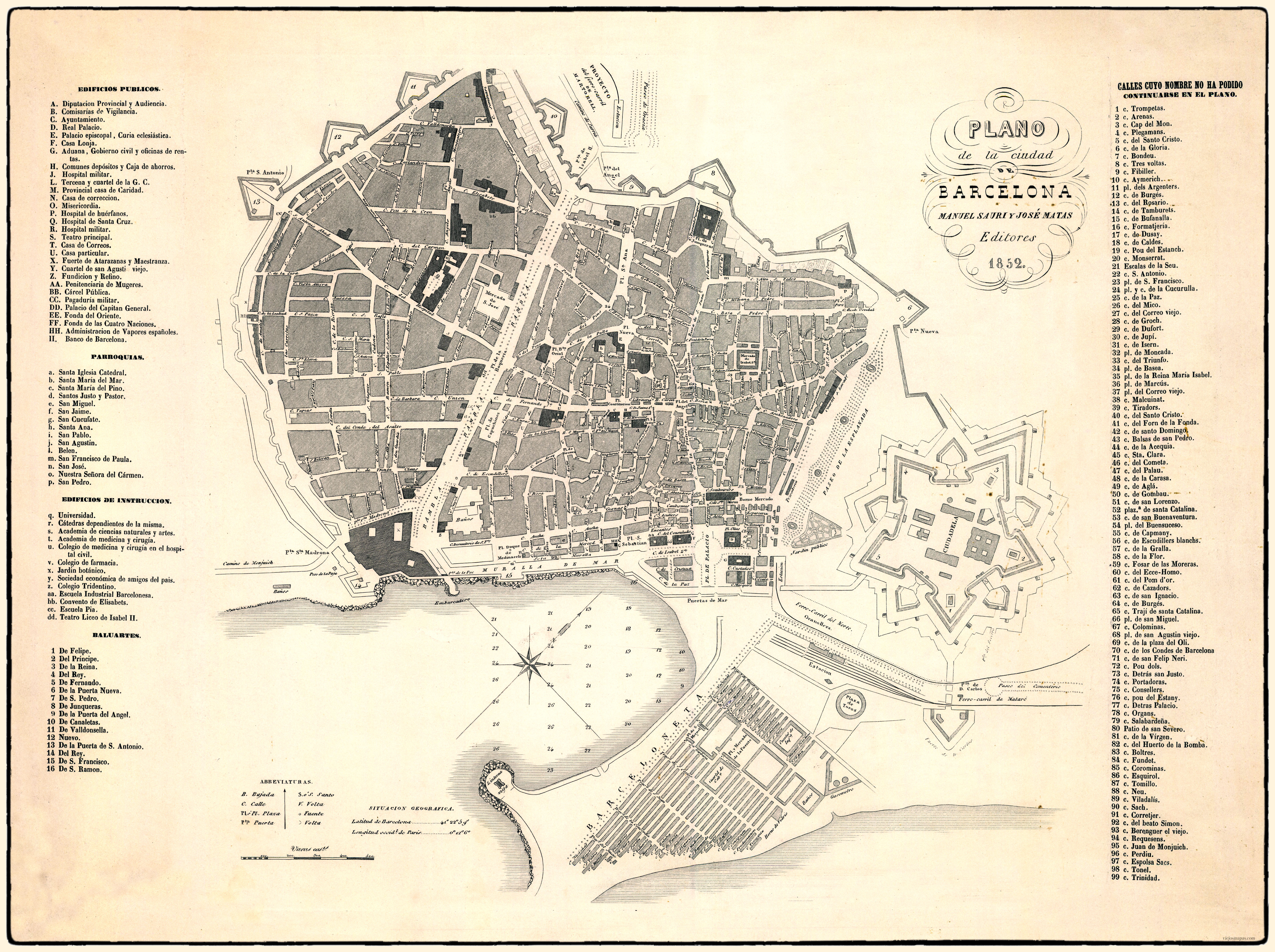 Barcelona en 1852