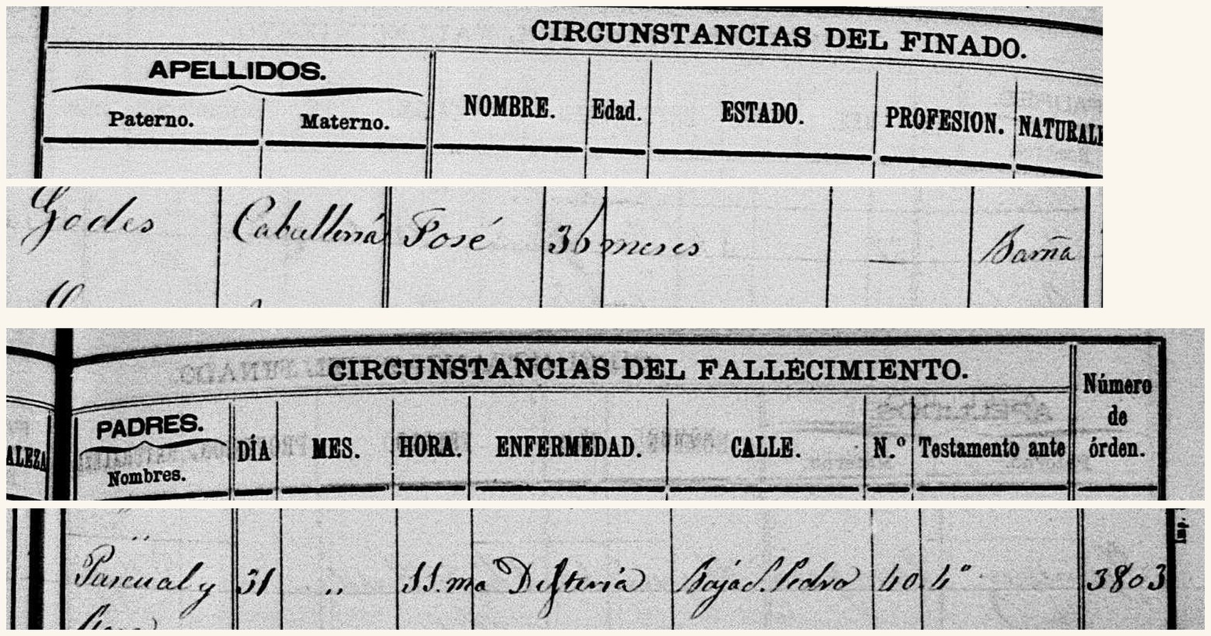Registre de defuncions de Barcelona, 31 de maig de 1885